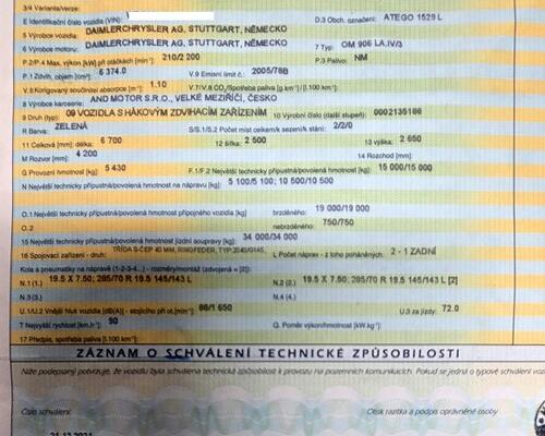 Mercedes Atego 1529 +(CZ) CTS Lift