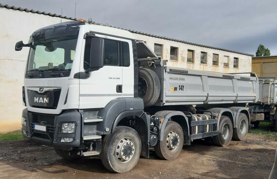 Sklápěč MAN TGS 41.500 8x6 BB MEILLER S3 BORDMATIC / TAŽNÉ 50 na 36.000 kg / souprava 60.000 kg