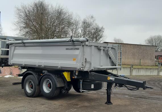 Tandemový sklápěcí přívěs MEILLER MZDA 1822 M / ZVEDACÍ NÁPRAVA / kombi L bok / plachta / WABCO SmartBoard / SKLADEM