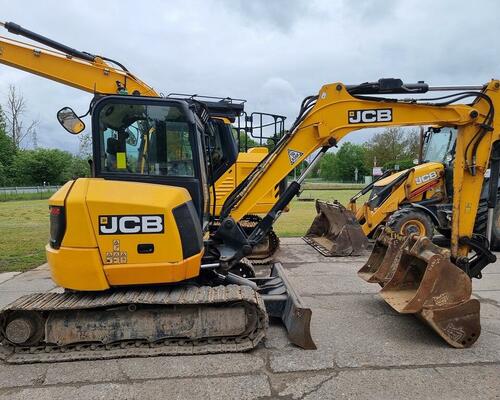 JCB 55Z na ocelových pásech + podložky - Max. výbava