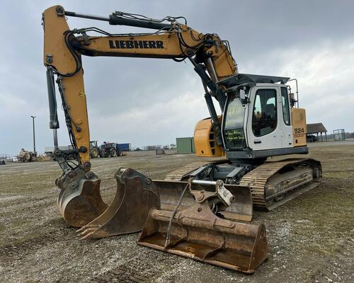 LIEBHERR R 924 LITRONIC COMPACT+ 2 X PODKOPOVÁ LŽÍCE A HYDRAULICKÁ SVAHOVKA-8000 MTH