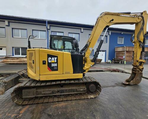 Pásový bagr CAT 308 CR, r.v. 2019, 3490 mth, 2x lžíce
