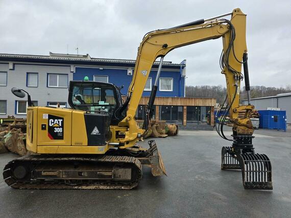 Pásový bagr CAT 308 CR, r.v. 2019, 3529 mth, 2x lžíce