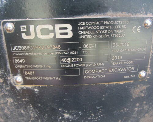 Pásový bagr JCB 86 C-1