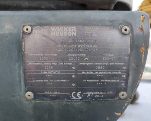 Wacker pásový bagr 3,5t