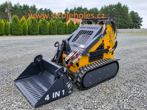 Mini pásový nakladač YF380 25 HP 890 kg, lžíce 4v1