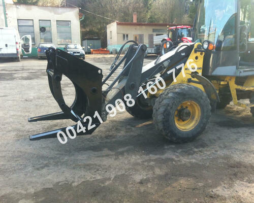 Klešte na dřevo, drapák na kulatinu, kliešte na drevo báger, kolesový nakladač, teleskop, šmykáč, traktor...