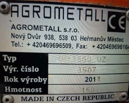 Zametací kartáč za malotraktor Agrometall ZM-1550 UZ