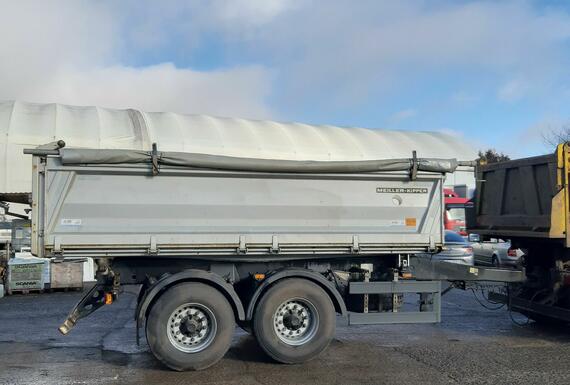 K PRONÁJMU / K PRODEJI - tandemový sklápěcí přívěs MEILLER MZDA 18/22 Hardox