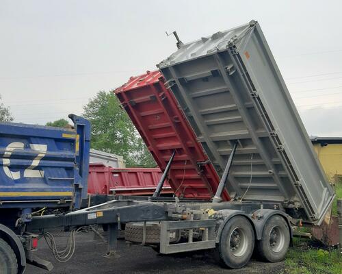K PRONÁJMU tandemový sklápěcí přívěs MEILLER MZDA 18/22 Hardox
