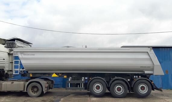 Sklápěcí návěs MEILLER 29 m3 Hardox / ELEKTRICKÁ PLACHTA / 2x ZVEDACÍ NÁPRAVA / vzduch nárazník / SKLADEM