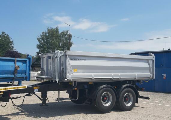 Tandemový sklápěcí přívěs MEILLER MZDA 1822 M Hardox / ZVEDACÍ NÁPRAVA / plachta / WABCO SmartBoard