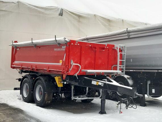 Tandemový sklápěcí přívěs MEILLER MZDA 1822 / ZVEDACÍ NÁPRAVA / plachta / WABCO SmartBoard / PŘÍVĚS SKLADEM