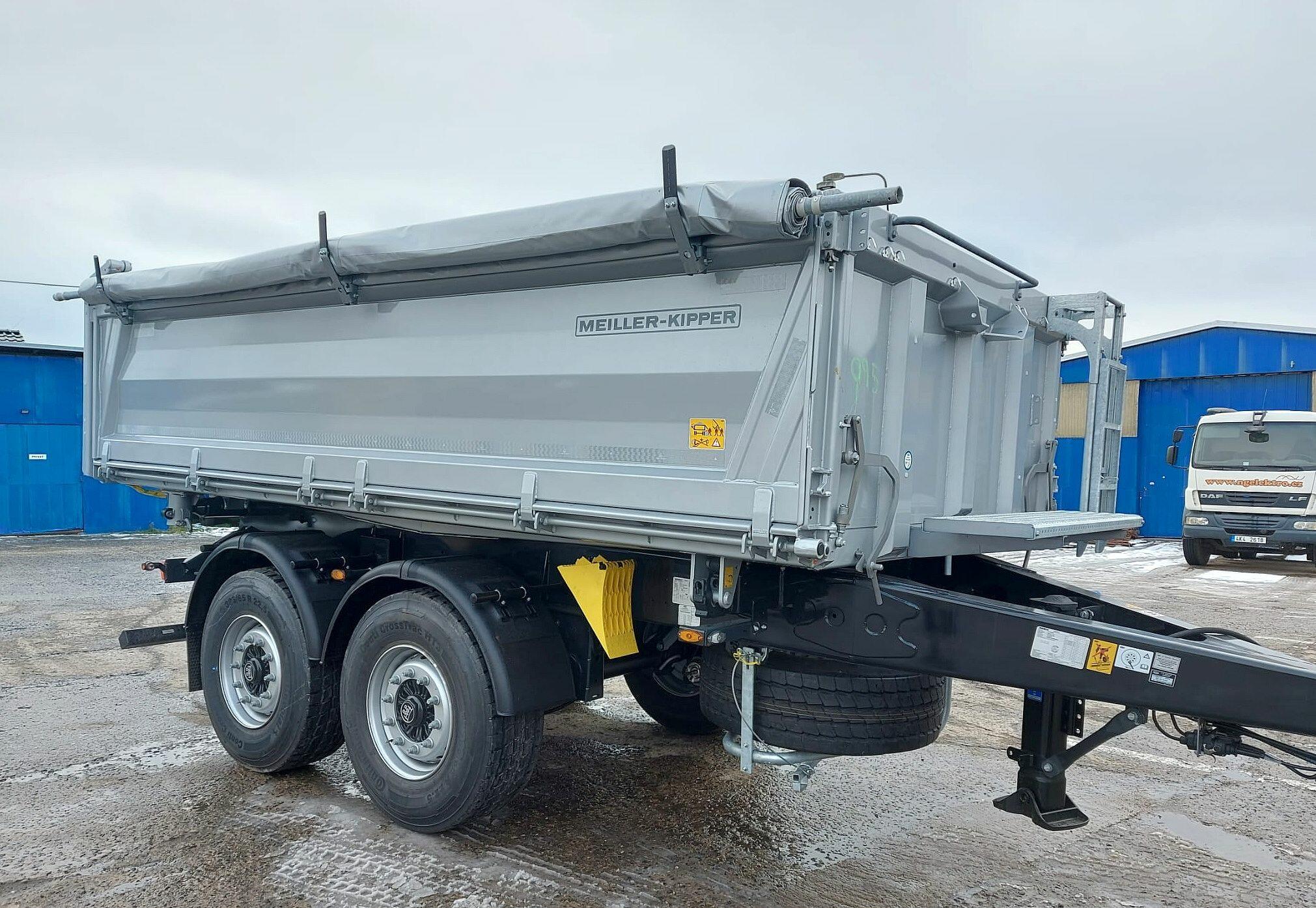 Tandemoý sklápěcí přívěs MEILLER MZDA 1822 M / plachta / rezerva / BPW / kotouče