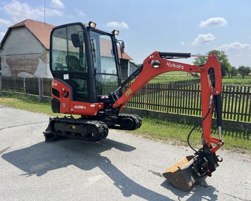 Minibagr Kubota KX 018-4 hyd.svahovka+podkopy, 2014