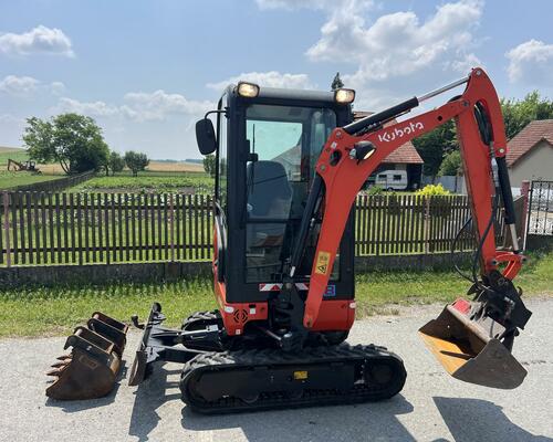 Minibagr Kubota KX 018-4 hyd.svahovka+podkopy, 2014
