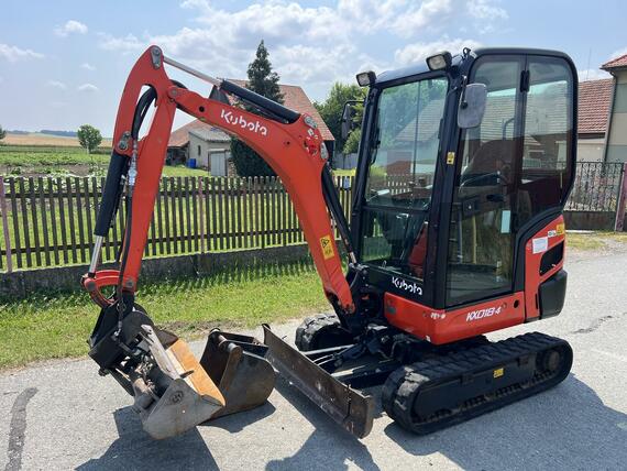 Minibagr Kubota KX 018-4 hyd.svahovka/pouze 2600mh