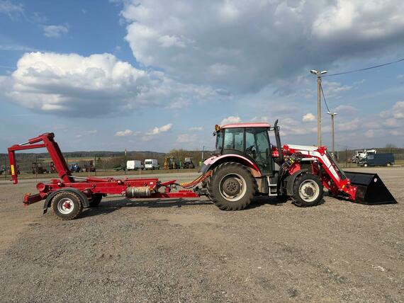 Traktor ZETOR PROXIMA 65 -1900 MTH s NOVÝM čelním nakladačem ​a příslušenstvím ​+ hákový nosič kontejnerů