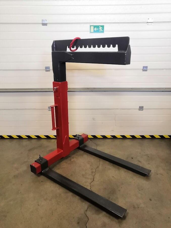 Závesné paletizačné vidly na hydraulickú ruku 