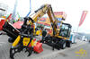 Kolové rypadlo Terex TW85 generation 2 s nůžkami Darda CC 700