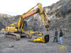 Demoliční nůžky Atlas Copco CC 3300 s adaptérem EBF před napojením na rypadlo Komatsu PC290LC-8 firmy Stapo Morava