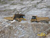 Míjení demprů Caterpillar 769D a 769C