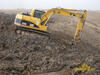 Pásové rypadlo Caterpillar 312C pracující pro Vodohospodářské stavby