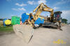 Kolové rypadlo Caterpillar M 315 firmy Zemní práce GS