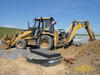 Rypadlonakladač Caterpillar 428B firmy Vodohospodářské stavby Javorník-CZ
