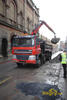 Nákladní vozidlo DAF CF s drapákem na hydraulické ruce Epsilon E120L Plus na St. Thomas Street