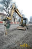 Kolové rypadlo Caterpillar M318 firmy Ikoz CZ s kladivem