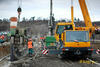 Beranidlo ICE 18RF-ts s hnacím agregátem ICE 525 na autojeřábu Liebherr LTM 1030-2 firmy Zakládání staveb