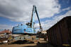 09. Horaciovo rypadlo Terex Fuchs MHL 350 u kontejneru