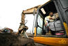 Pásové rypadlo Komatsu PC 450 LC firmy Martin Kroupa - Autodoprava s výstředníkovým rozrývačem Grado Cero Xcentric Ripper XR 40 - strojník...