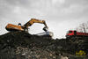 Pásové rypadlo Liebherr R 954 firmy Metrostav