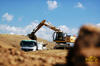 Kolové rypadlo Komatsu PW180-7 firmy Eurovia