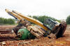 Nehoda pásového rypadla Caterpillar 329E LN společnosti Biggest