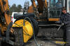 Připojování hydraulických hadic magnetu Atlas Copco HM 2000 F