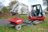 Minirypadlo Takeuchi TB235 a dempr Diga Bara