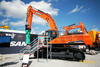 Pásové rypadlo Doosan DX490NLC-5 s hydraulickým kladivem Montabert V3500
