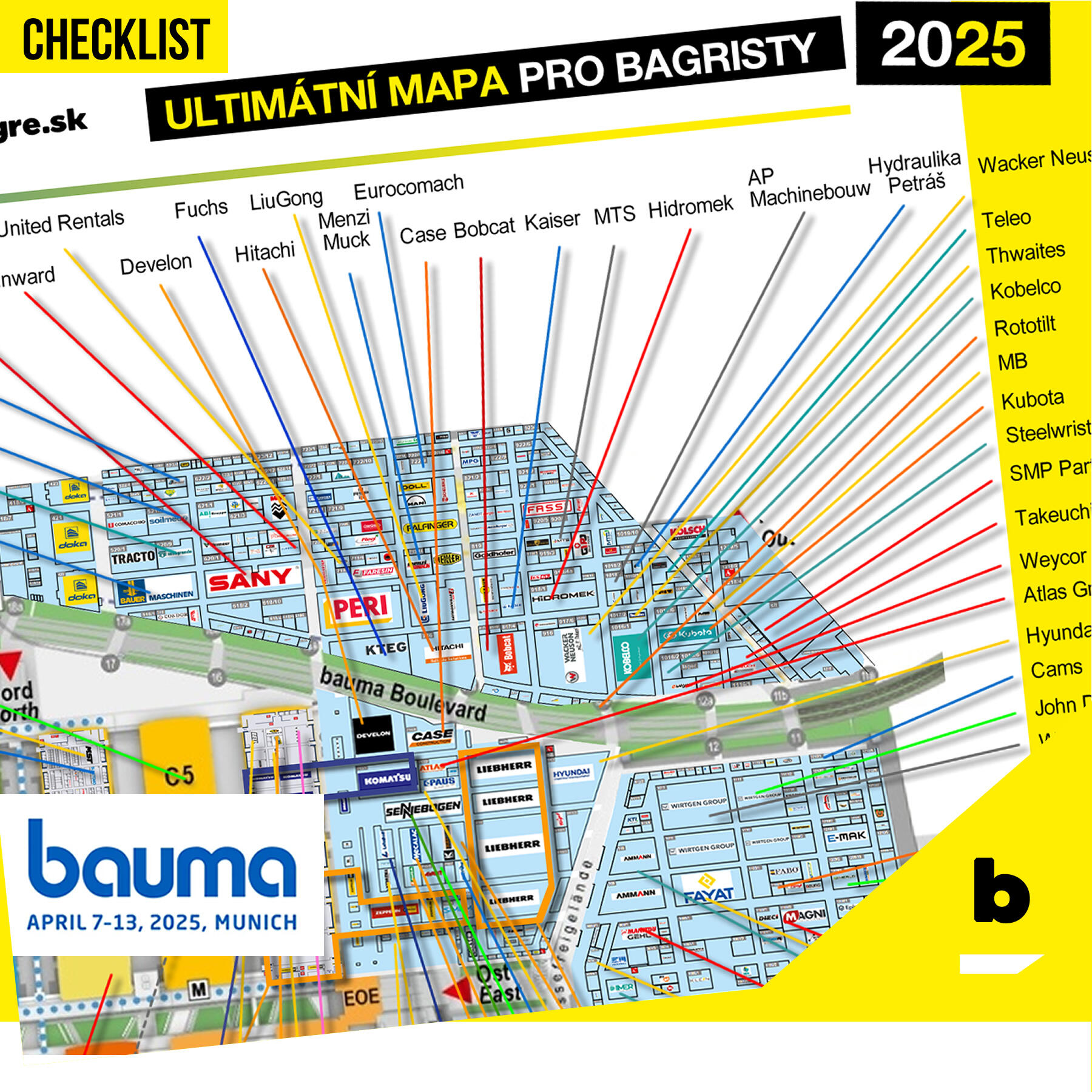 Bauma 2025: Ultimátní mapa pro bagristy