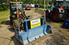 Kolový nakladač JCB 406 s automatickou grejdrovací radlicí AP Machinebouw Leveller LEV 2200 3D řízený totální stanicí