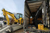 Po příjezdu - rypadlonakladače New Holland B110B a Volvo BL71B