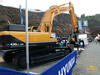 Pásové rypadlo Hyundai 430 LC-9A s hydraulickým kladivem Alicon B360