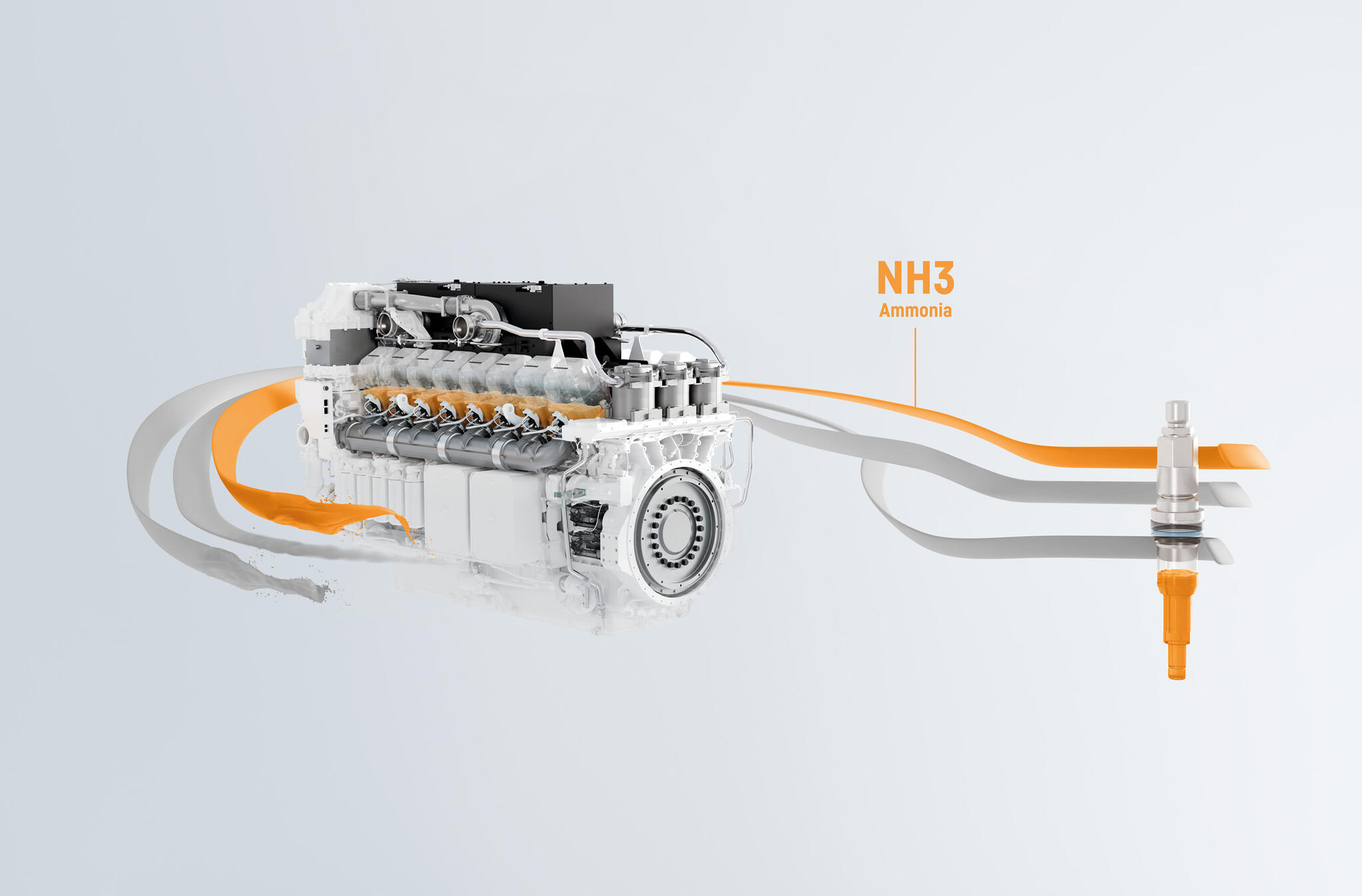 Koncept motoru Liebherr na amoniak
