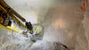 3. Skalní fréza MB-R800 na stroji Komatsu PC200 při ražbě tunelu v Mexiku
