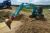 Pásové rypadlo Kobelco ED160BR-5 Blade Runner při práci