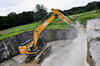 03. Skalní fréza Atlas Copco DC 1200 na pásovém rypadle Caterpillar 329E LN 